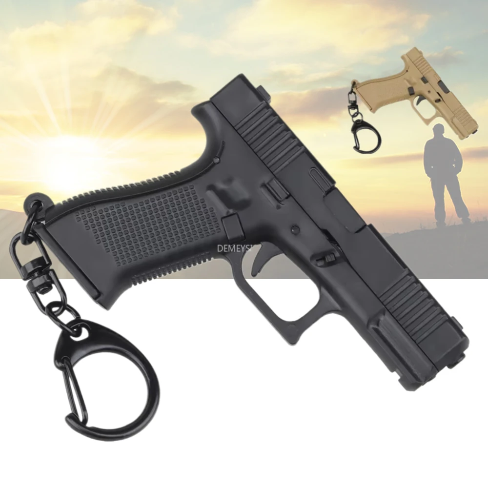 Portachiavi tattico Pistola G45 Forma Mini Decorazioni portatili Pistole staccabili Portachiavi Portachiavi Anello