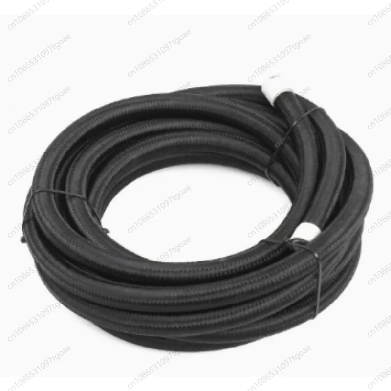 Stainless Steel Braided Fuel Line AN4-AN10 CPE Rubber Inner Oil Gas Fluid Transport Hose For Auto Modify