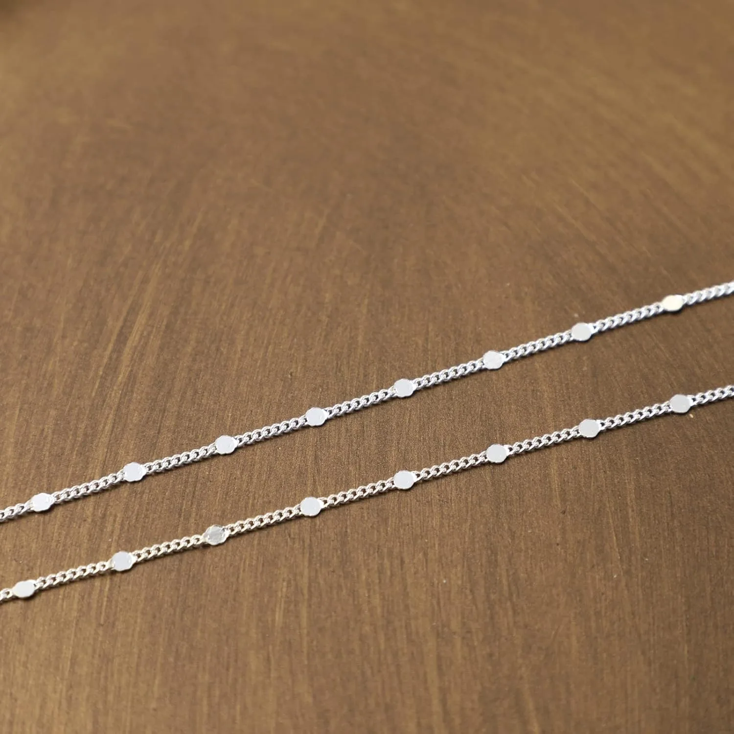 K Gold/Silver Plated Satellite Choker Shining Dots Station Chain Sparkle Chain Necklace Link Chain Exquisite Jewelry for women - view 6