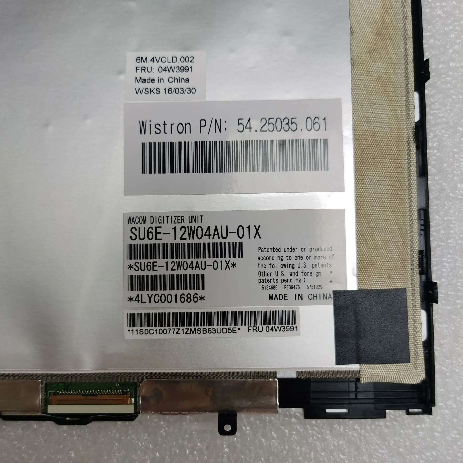 Imagem -04 - para Thinkpad X220i X220 X220t X230i X230 Tablet Portátil Tela de Toque Lcd 12.5 Multi com Moldura 40pin Lp125wh2 04w3991