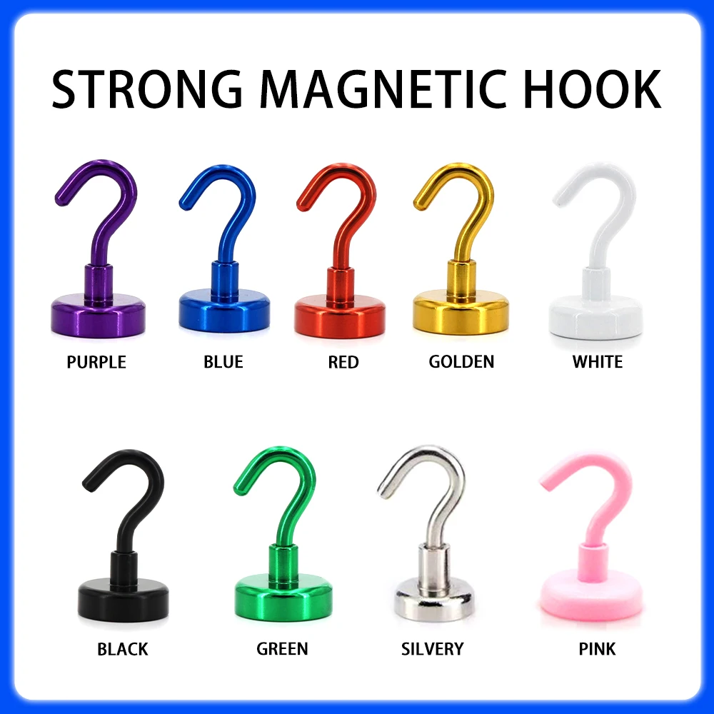 E12 ~ E32 Meerdere kleuren Sterke magnetische haken Praktische dragende haak Multifunctionele opslag voor thuisopslag Sleutelhangend
