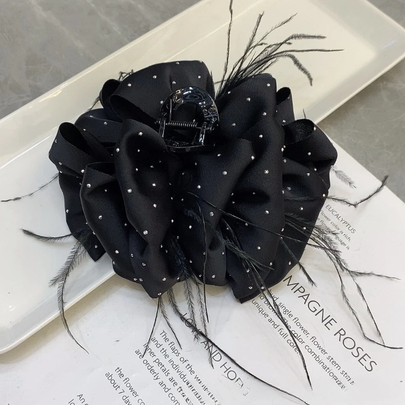 Modische Haarklammer, einzigartiges Design, Strass-Accessoire, elegante Hai-Klaue, Schmetterlingsknoten, Damen-Haar-Accessoire, Haarklammer – Detail 9