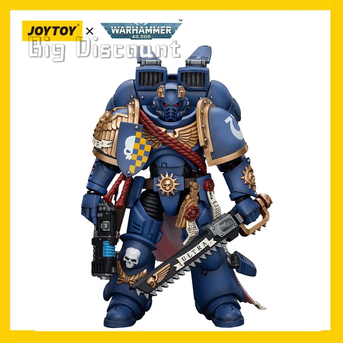 [Pre-order] JOYTOY 1/18 Warhammer 40K Action Figure Ultramarines Captain With Jump Pack Model