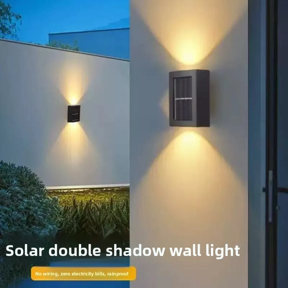 Solar Powered Outdoor Garden Wall Light for Fence Patio Pathway Up Down Lighting Home Decor Atmosphere Decoration