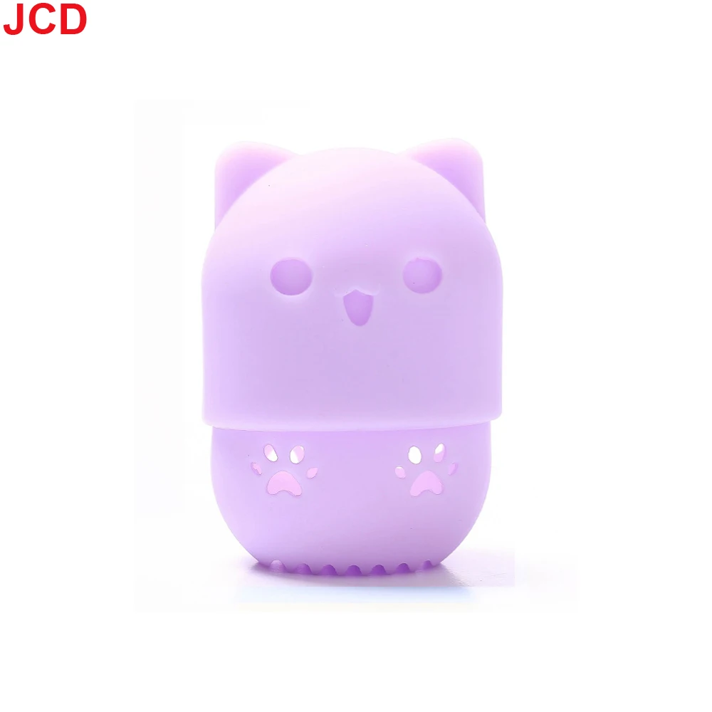 ซิลิโคนเวิลด์1ชิ้นกล่องเก็บฟองน้ำฟองน้ำเพื่อความงามไข่แต่งหน้าแป้งพัฟที่จับการทำให้แห้งเครื่องสำอางป้องกันเชื้อราพัฟ