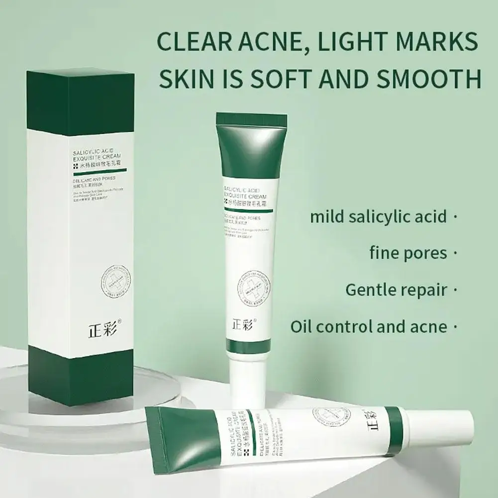 20g Salicylic Acid Cream Improve Treatment Pimple Anti-Acne Shrink Pores Oil Control Moisturizing Smooth Skin Gel For Oily Skin