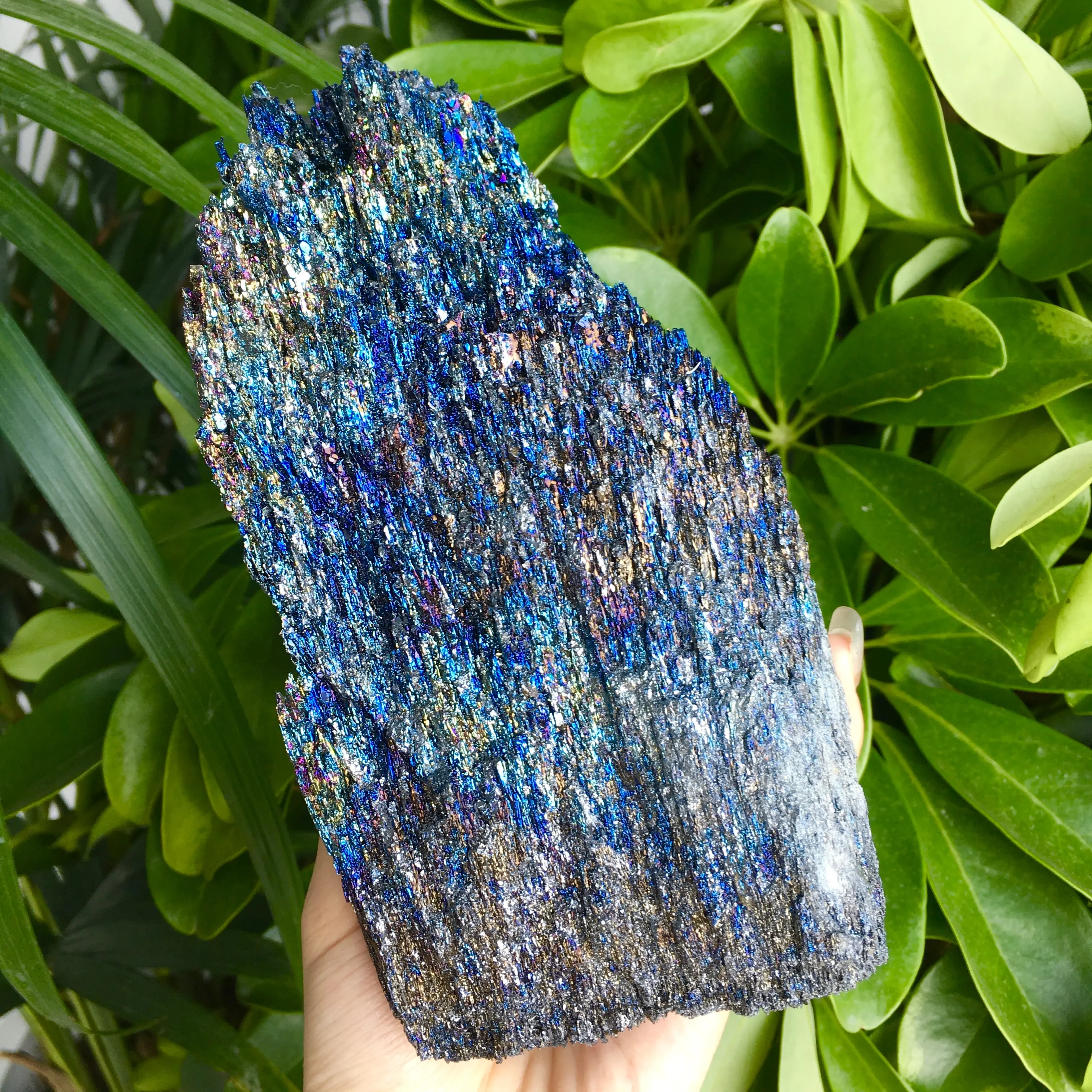 

Colorful Carborundum Natural Stone Specimen Silicon Carbide Black Quartz Crystal Mineral Sample Home Decor Collectibles 1pc