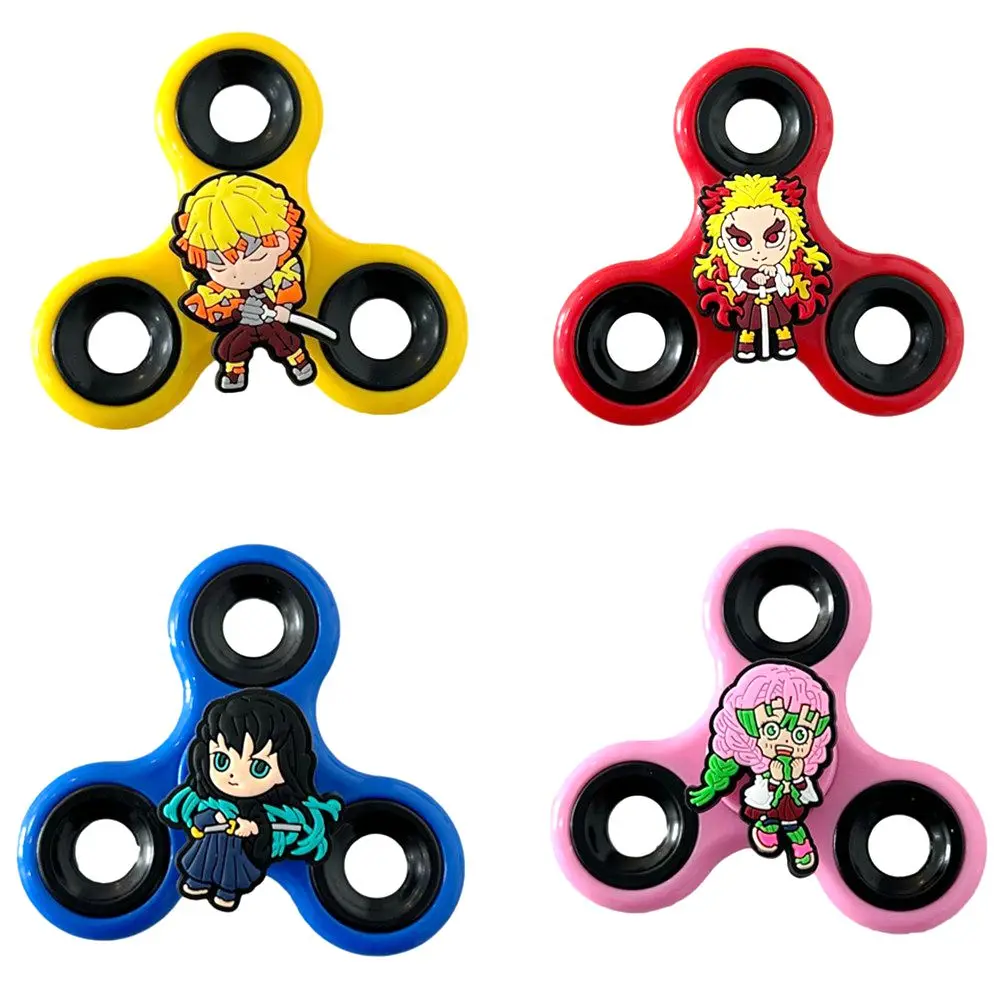 1 Stück Anime Demon Slayer Kimetsu no Yaiba Actionfiguren Fidget Spinner Tanjiro PVC-Modell Stressabbauender Handspinner Geschenkspielzeug