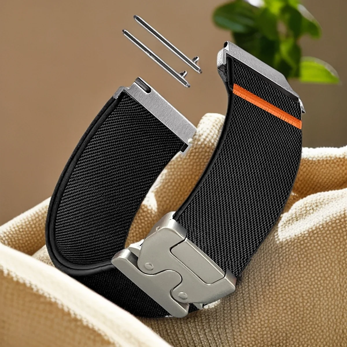 18/20/22mm Fallschirmgurte für Samsung Galaxy Watch 7 6 5 4 Armband Sport Elastische Schlaufe für Garmin Watch/Huawei Watch/Amazfit Watch