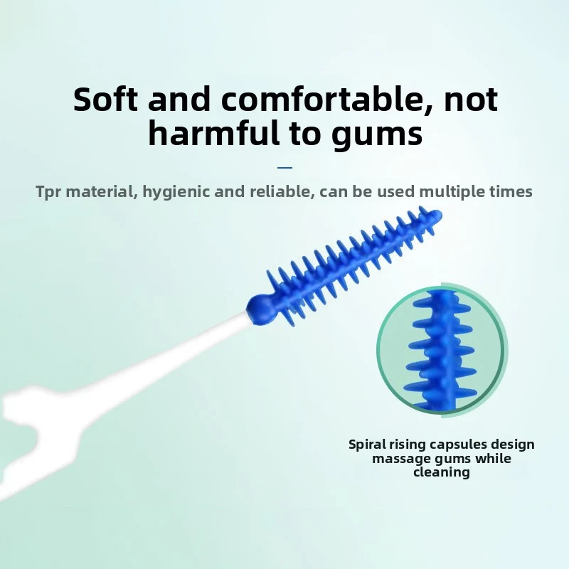 240 개/상자 치간 칫솔 부드러운 고무 치아 청소 도구 치아 사이의 치과 청소 칫솔 구강 위생 관리 도구