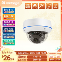 Techage H.265 HD 4MP Indoor POE IP Camera Vandalproof Dome Camera For Surveillance Kit Two-way Conversation Night Vision Onvif