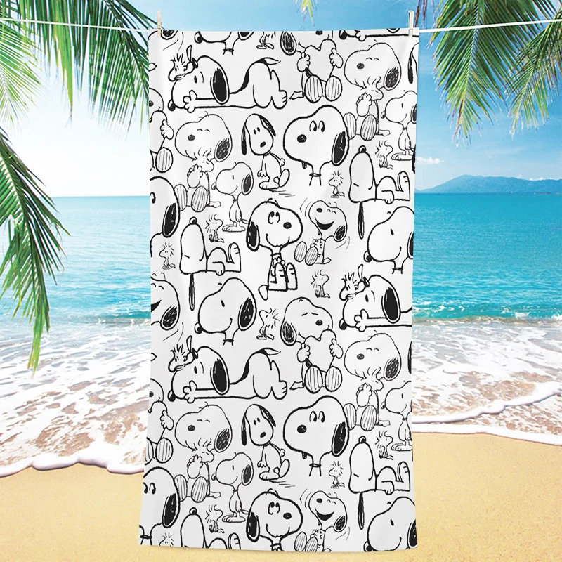 

Beach Towel Dog Cartoon 100% Microfiber Cute Room Decor Bath Children Hand Towels Bathroom Home Shower Gifts for Children