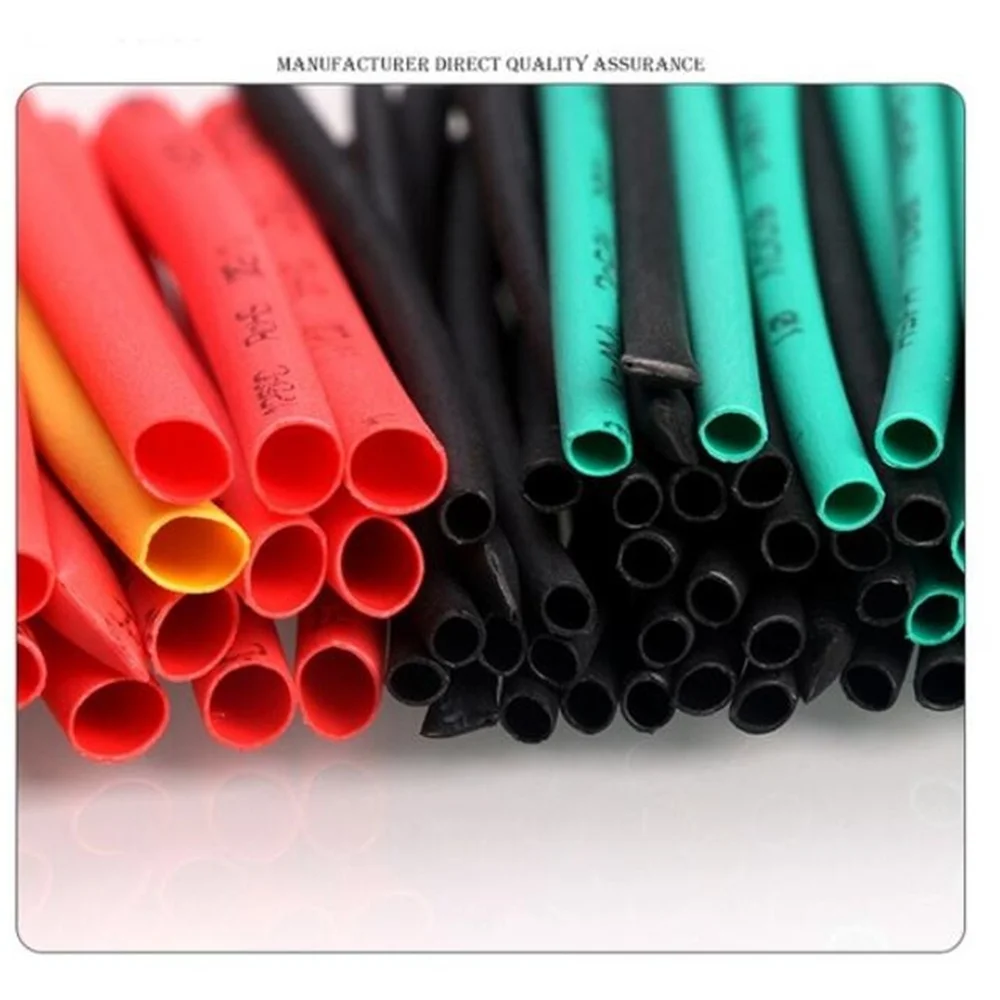 164/328/530 Pcs 2:1 Polyolefin Shrinking Assorted Heat Shrink Tube Wrap Wire Cable Insulated Sleeving Tubing Set