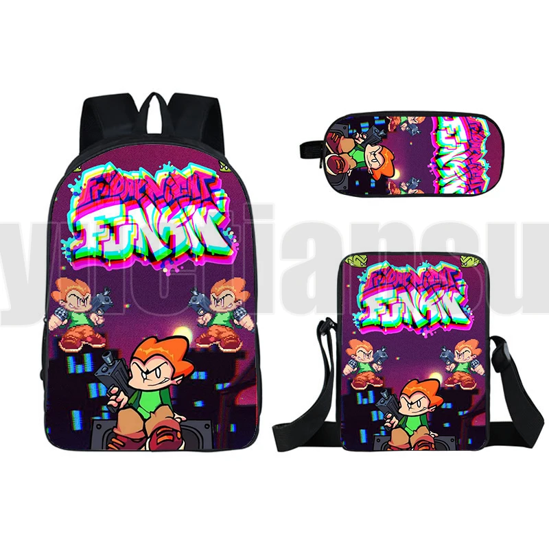 Hot Video Game 3D Friday Night Funkin Backpacks Boys Girls Kids Pencil case teens Back To School 3Pcs Set Gift cute travel bags