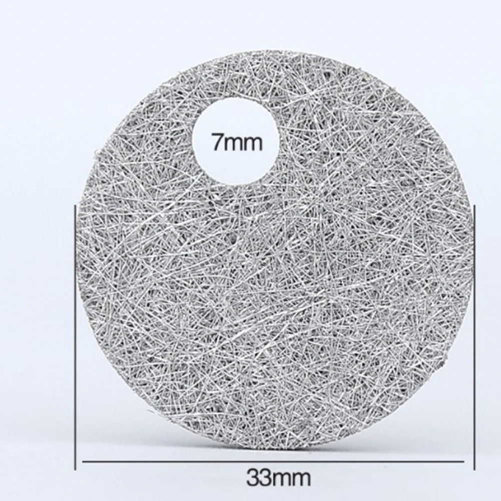 Car Burner Screen Mesh 33mm Dia FeCrAl Gauze Silver 7mm Hole Combustion Chamber -40°C-1000°C Useful Accessories