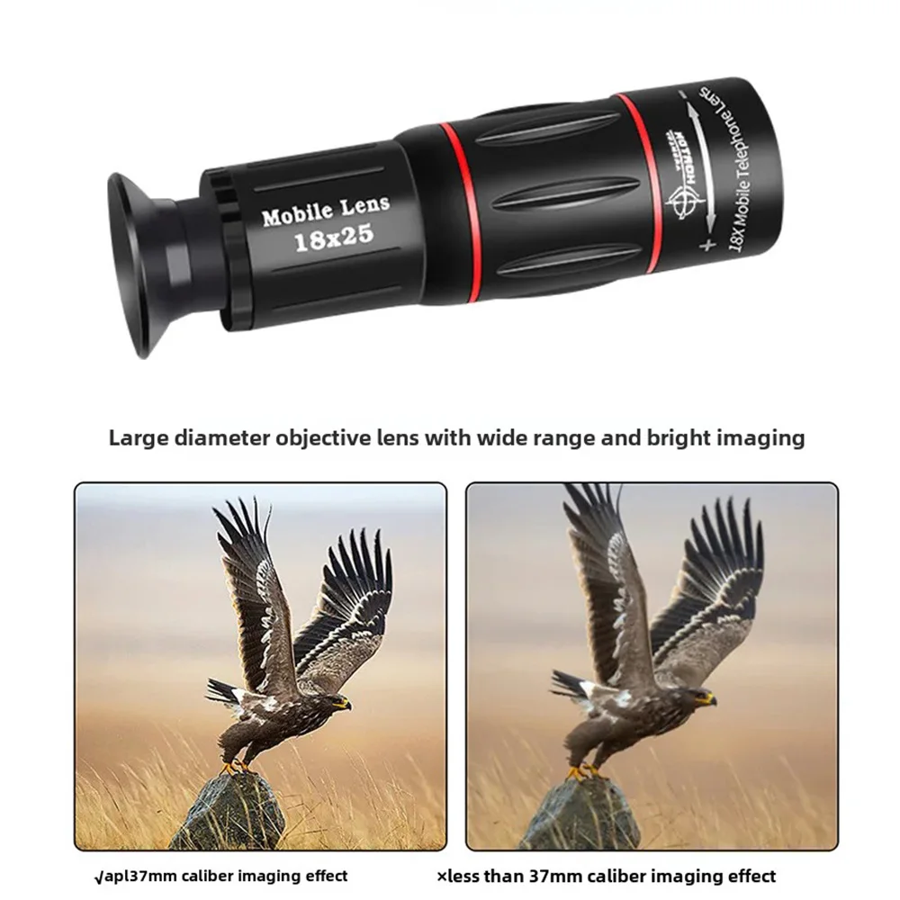 

18X25 Zoom Mobile Phone Camera Lens Telescope Single Telephoto Lens Camera With Digital Zoom Feature Versatile For Photography