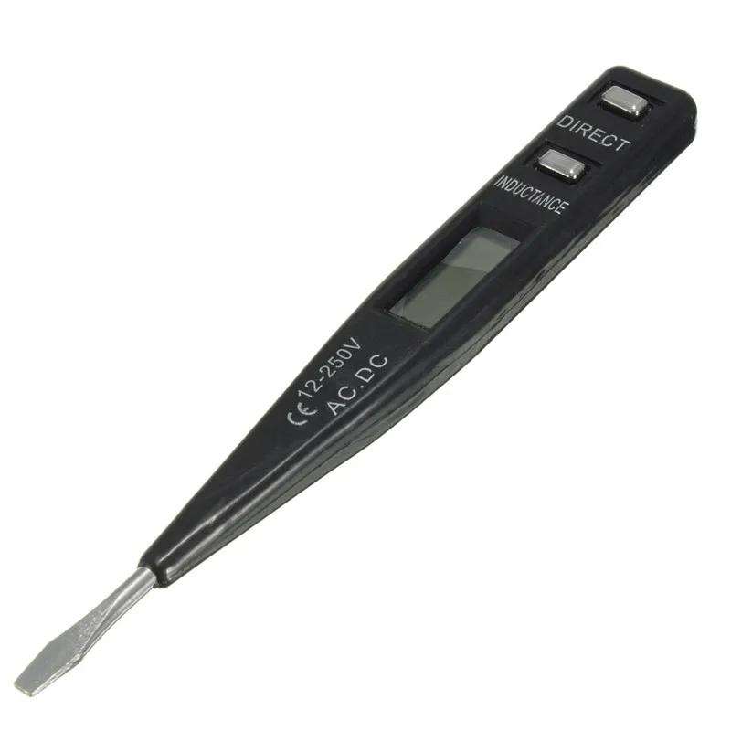 AC DC 12V-250V Voltage Tester Pen 12V 24V 36V 48V 110V 220V LCD Digital Voltmeter Wall Electric Voltage Detector Monitor Tester