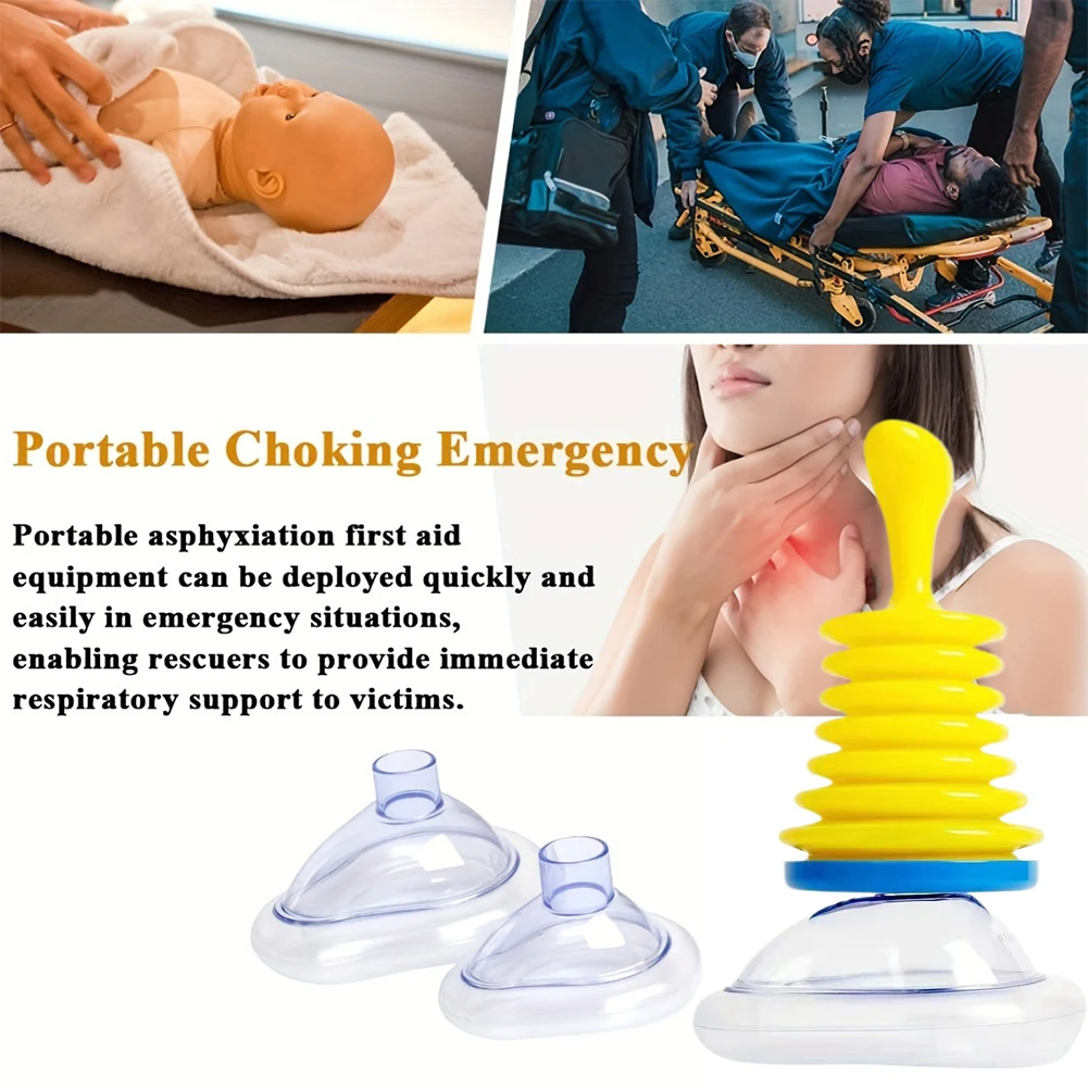 Choking Rescue Device Choking Emergency Device Anti Suffocation Choking Combo Kits Airway Suction Device for Kids Adults