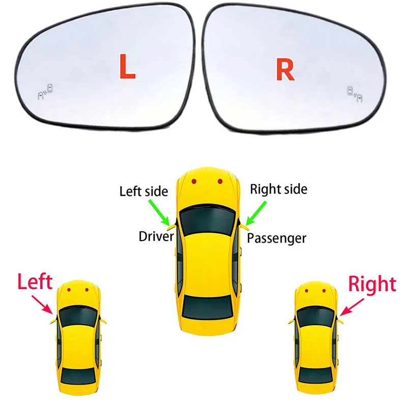 For Lexus ES ES200 ES250 ES260 ES300 ES350 2012-2018 High Quality Auto Heated Rearview Mirror Blind Spot Warning Glass