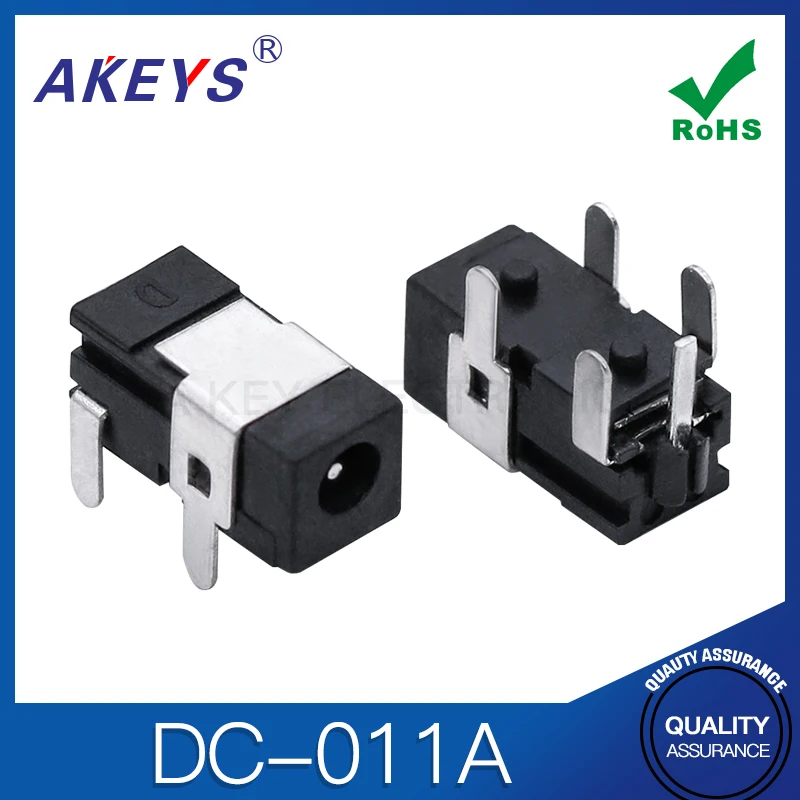 DC-011A FIXED FOOT 2 OUTER DIAMETER 2.8 INNER CORE 0.7 PINS 5 LEGS HIGH TEMPERATURE RESISTANT HIGH QUALITY DC POWER SOCKET BASE
