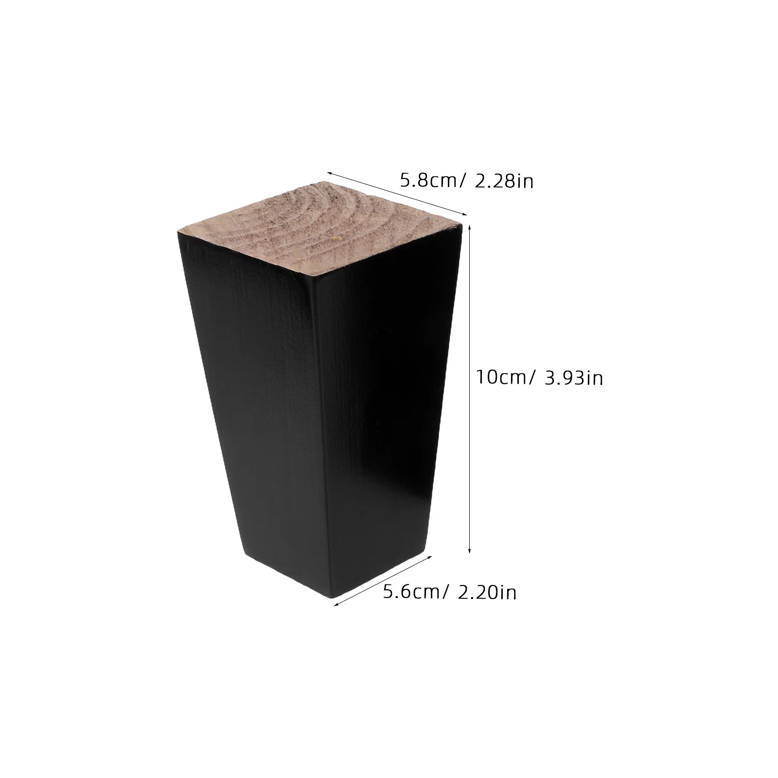 4pcs Solid Wood Sofa Legs 10Cm Square Furniture Feet For Couch Recliner Table Nightstand Dresser Chair Sectional Replacement