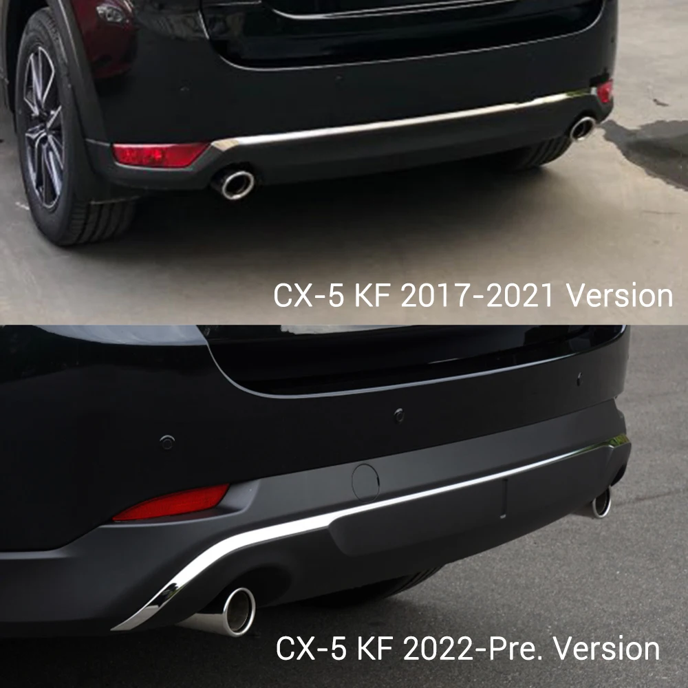 For Mazda CX-5 CX5 2017 2018 2019 2020 KF Car Rear Door Trunk Box Bottom Chrome Trim Tail Bumper Strips Stickers Cover