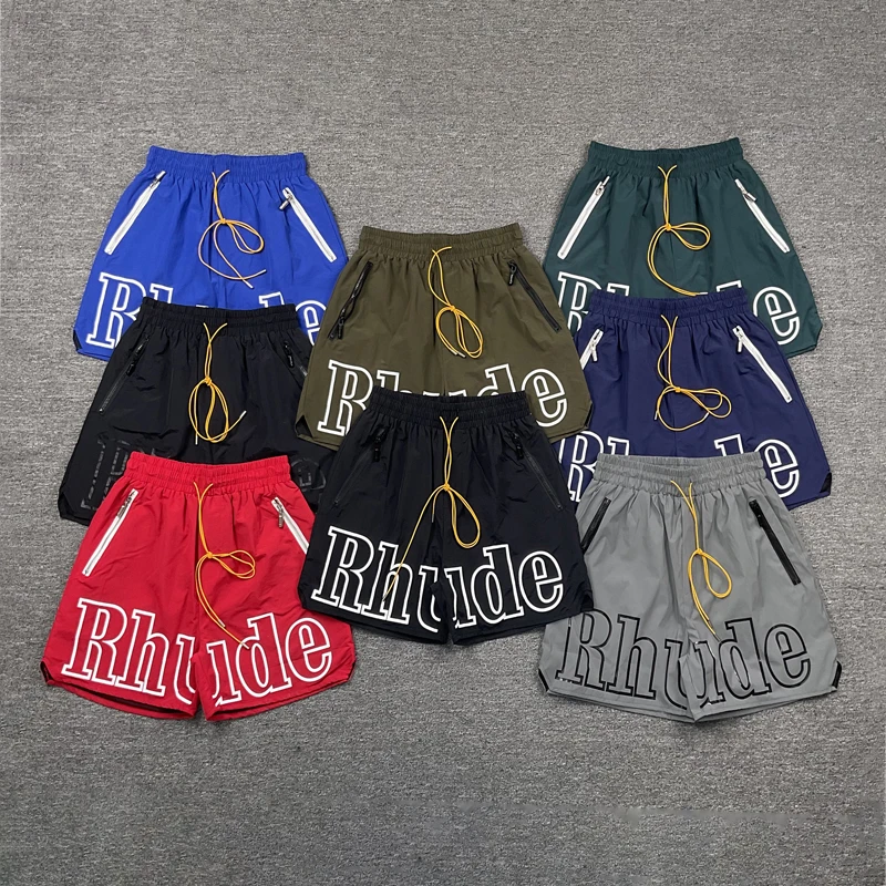 American Style Loose Casual Rhude Sports Shorts Letter Printed Street Fashion Brand Men Women Shorts