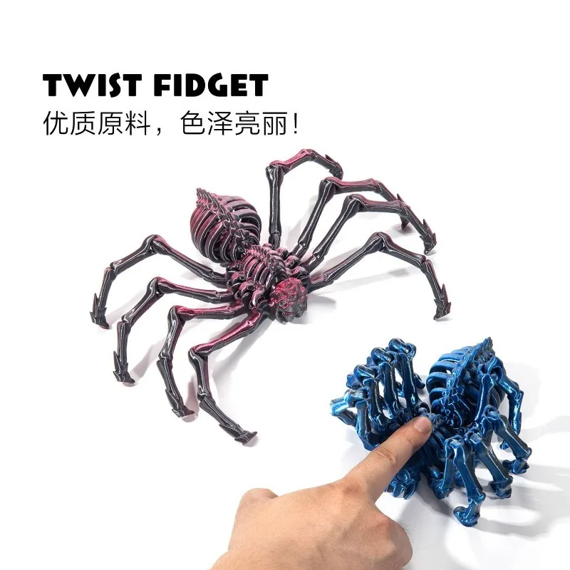 

3D печатные фигурки пауков, имитация животных, подвижная выдвижная шарнирная игрушка, детский подарок на день рождения, украшение для домашнего рабочего стола
