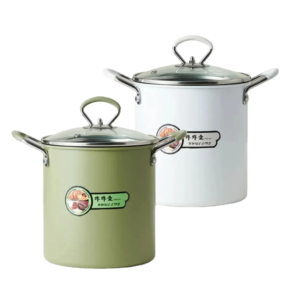 3.5L Asparagus Pot with 304 Stainless Steel Steamer Fried Pot