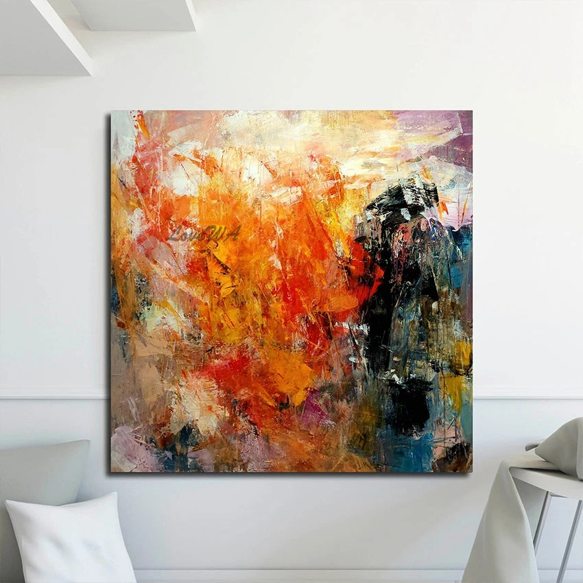 

Abstract Canvas Frameless Artwork Modern Picture Decor Living Room Wall Art Showpiece New Arrival Acrylic Textured Painting