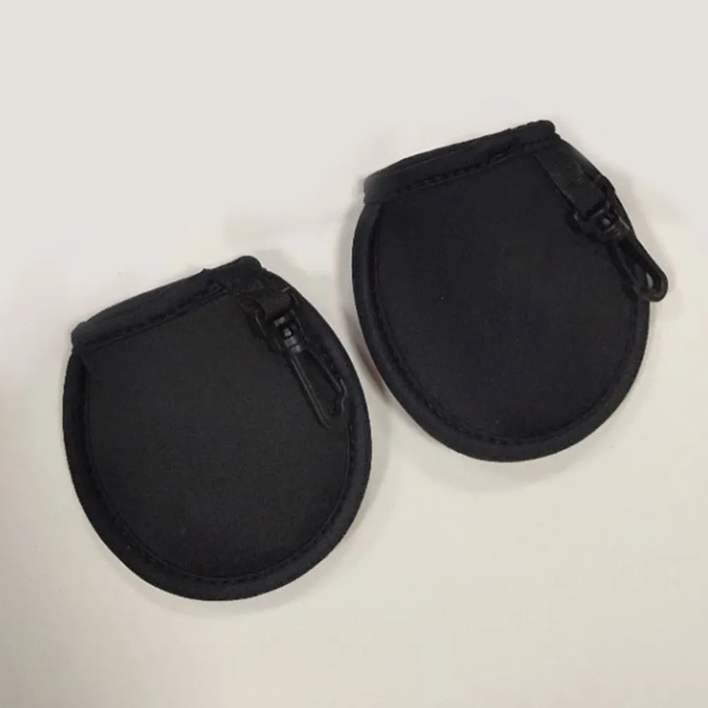 

2Pcs Golf Ball Cleaning Pouches Soft Interior Protective Cover Portable Golf Accessories Bag Black Enhance Ball Surface