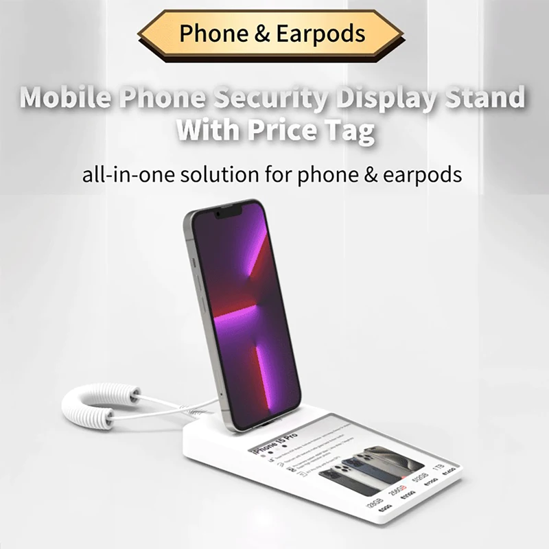 Mobile Phone Security Anti-Theft Charger Alarm Display Stand With Price Tag Holder For Mobile Phone Earphone Burglar Alarm