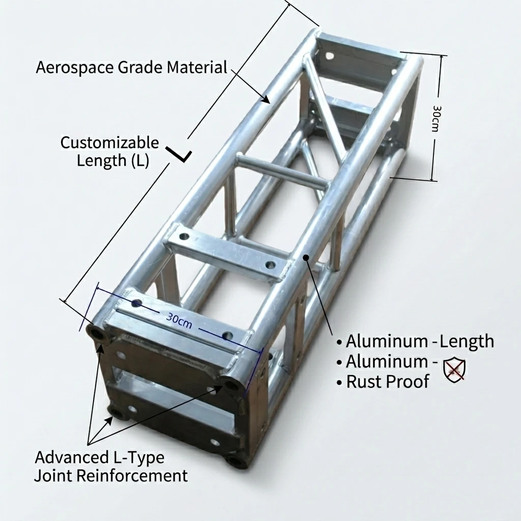 【High Quality】Outdoor Hot-Selling Aluminum Alloy Modular Roof Truss Stage System 1500kg Load Capacity Lightweight Portable Quick