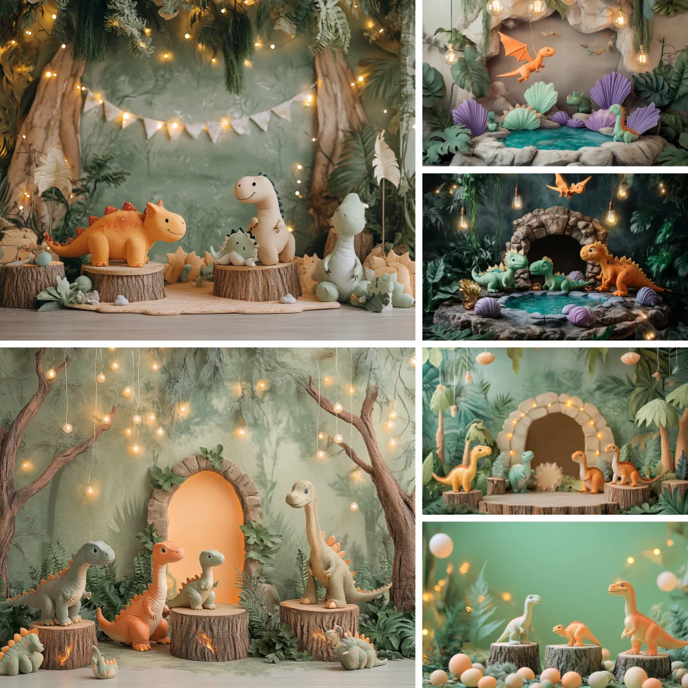 Jungle Animals Baby Birthday Decortaion Photography Backdrop Wild One Newborn Birthday Party Decor Baby Shower Photo Background