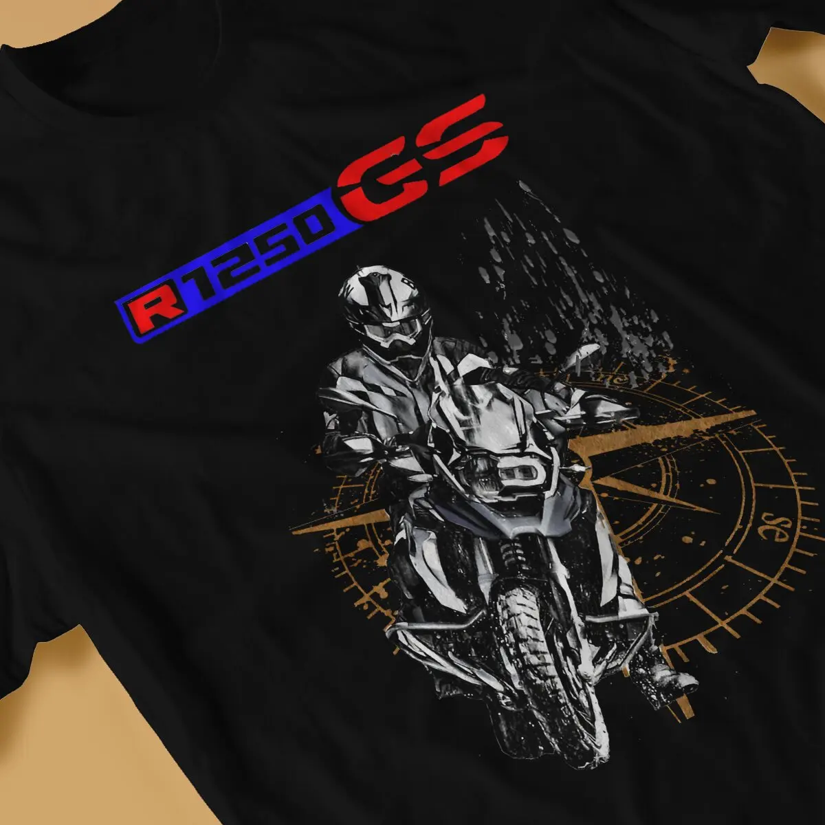 R1250 GS T Shirts Men Pure Cotton Awesome T-Shirt Crew Neck Motorcycles Moto Tees Short Sleeve Clothes Unique