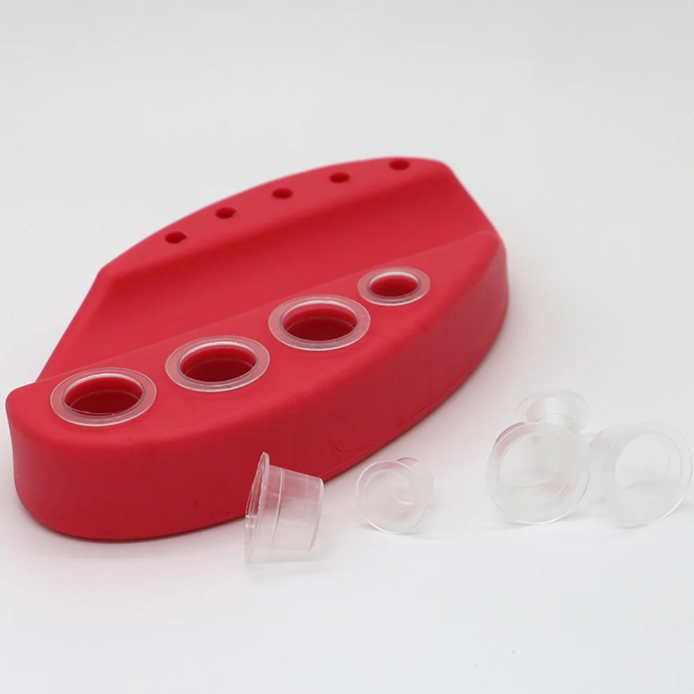 

200pcs Pigment Cups Clear Ink Caps For Tattoo Artists Durable Safe Easy To Clean Reusable Disposable Use Kit Supplies