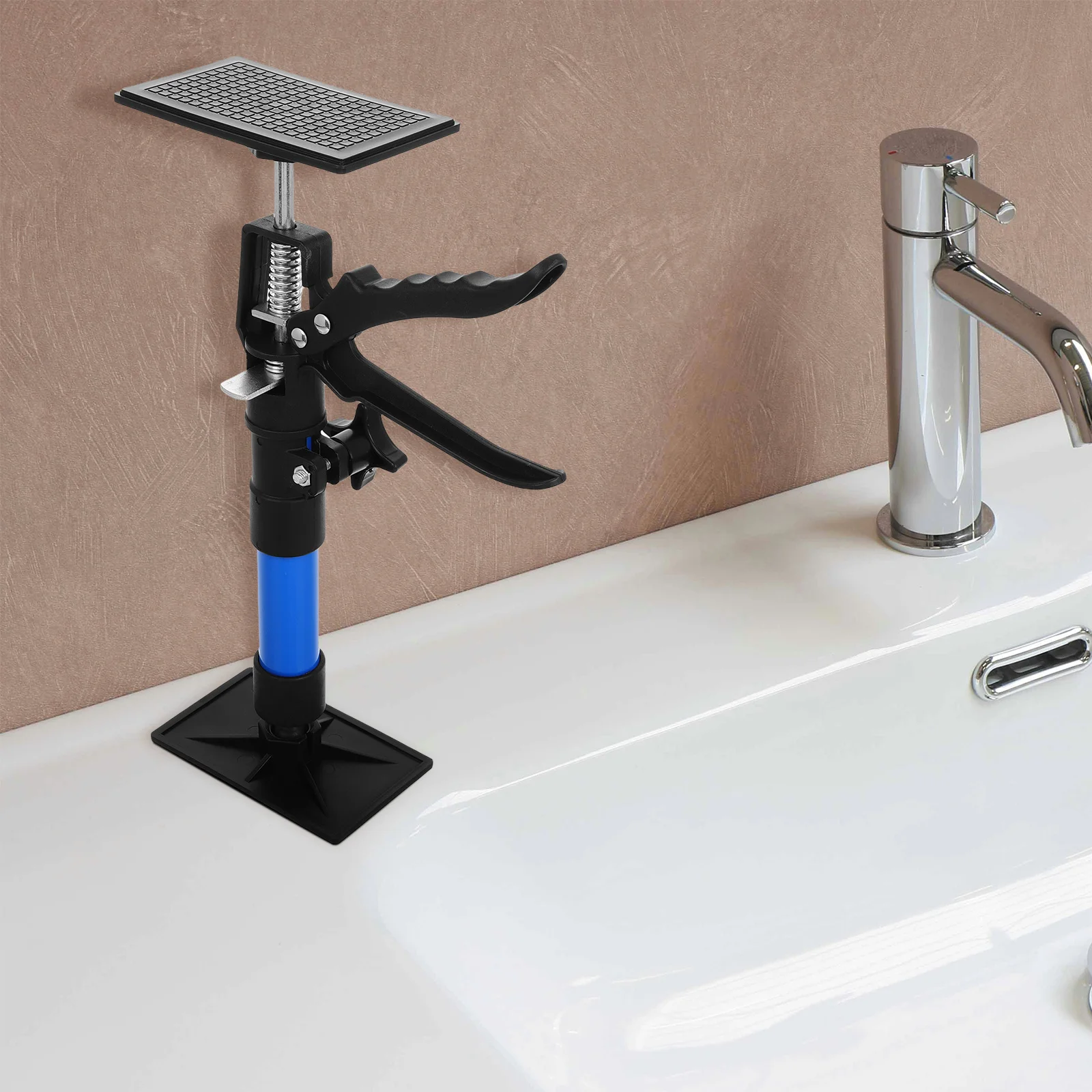 تلسكوبي خزانة جاك دعم القطب ارتفاع قابل للتعديل للحمام الغرور مرآة خزانة تركيب لا توجد أدوات مطلوبة سهلة DIY بها بنفسك #6