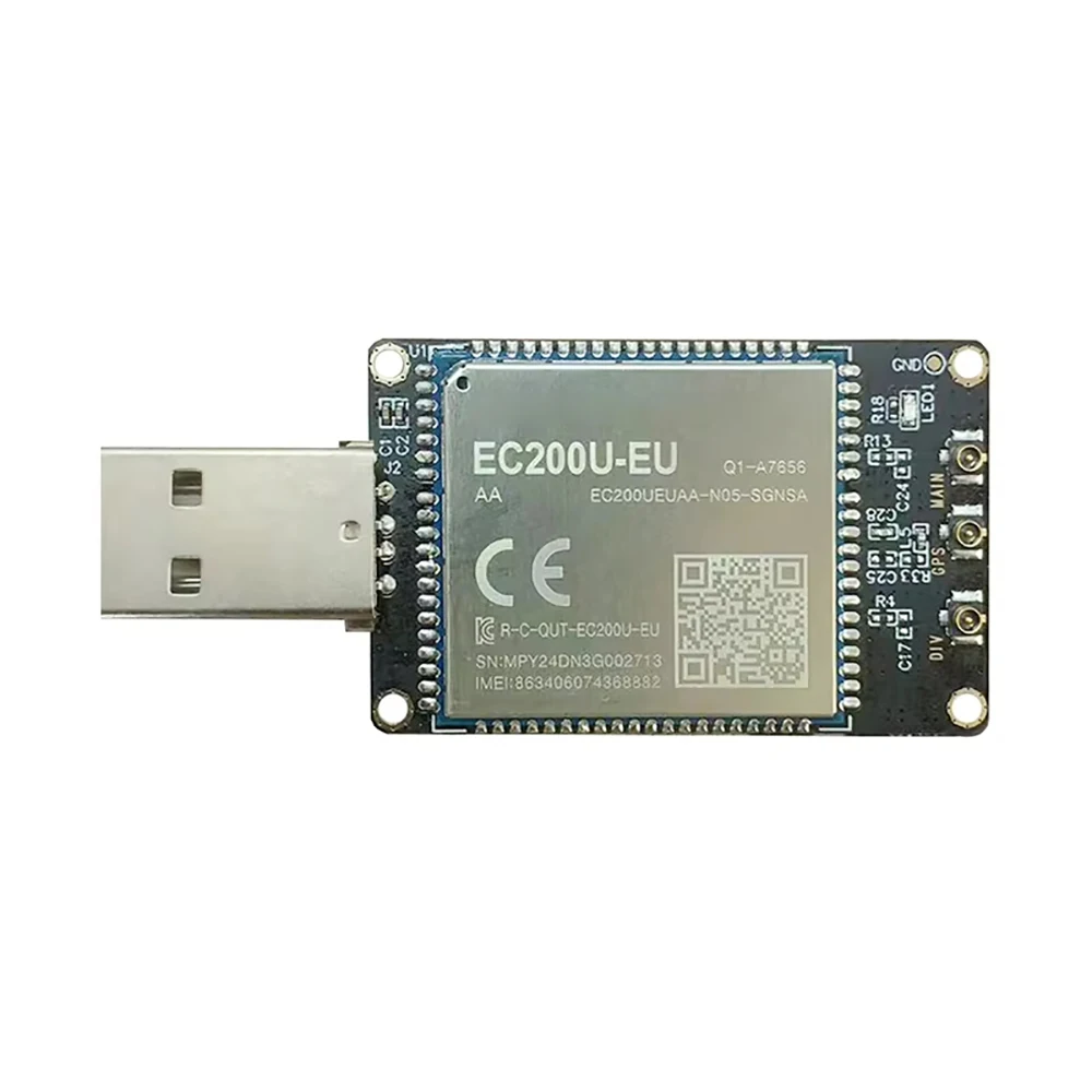 Moduł EC200U-EU LTE Cat1 USB DONGLE z odbiornikiem GPS, BT, TTL, portem szeregowym 4PIN, zamiennik dla EC21-E, EC21-EU, EC200A-EU, EC25-E