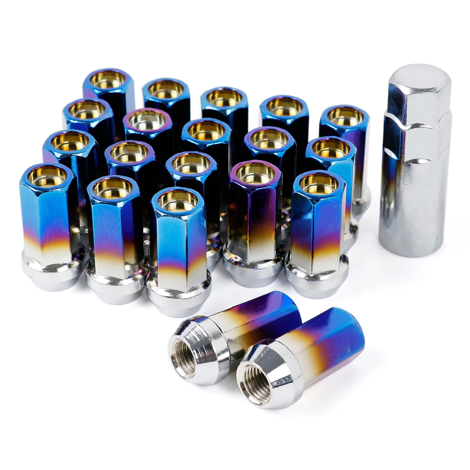 

17HEX 42 мм M12X1.5 M12X1.25 Brunt синие стальные автомобильные колесные диски стопорные гайки 20 шт./компл.