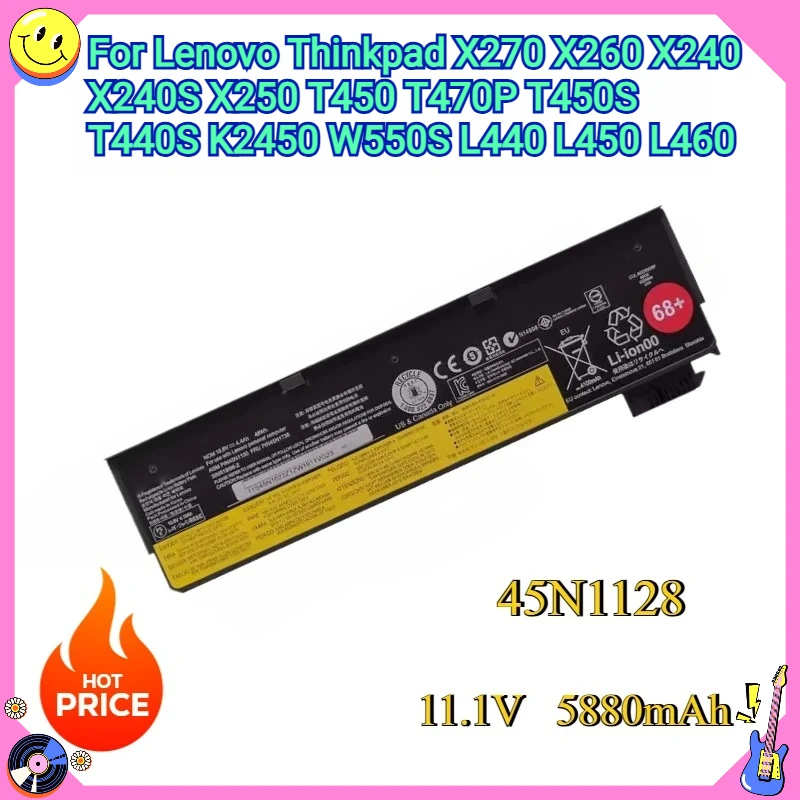 

New CSMHY 45N1128 Laptop Battery For Lenovo Thinkpad X270 T450 T470P T450S T440S K2450 X260 X240 X240S X250 W550S L440 L450 L460