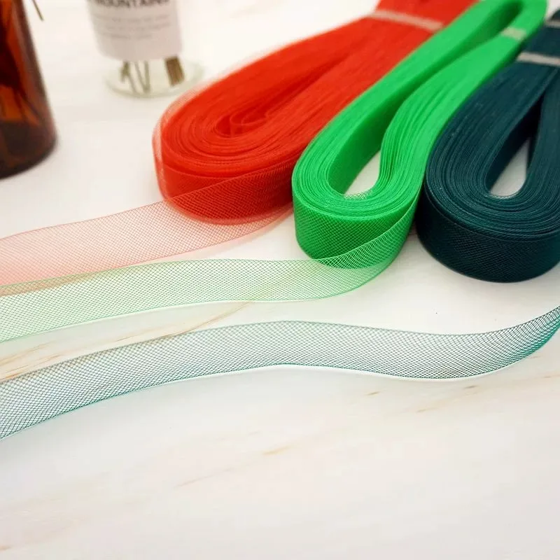 Crinoline Horsehair Braid Hat Brim Support Ribbon for DIY Handcraft Cosplay Costume Decoration Supply Wedding Fascinator Crafts