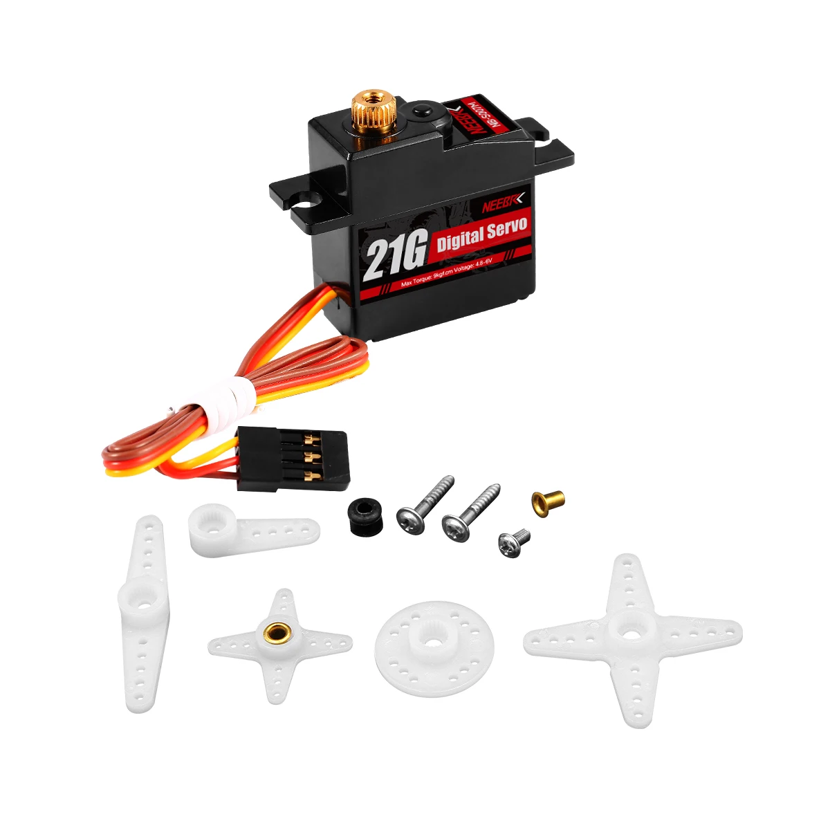 Neebrc 21g metal engrenagem à prova dwaterproof água micro servo digital para 1/14 1/16 1/18 rc carro wltoys mn99s mn82 avião helicóptero robô brinquedo parte