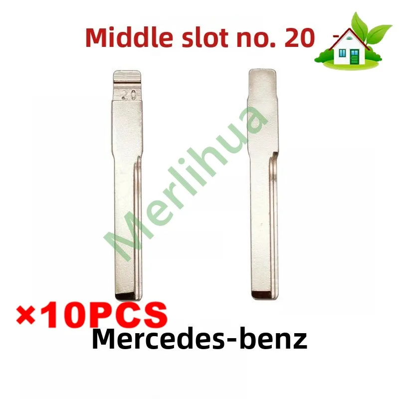 Middle slot No.20 key blank for Mercedes C/E card remote medium slot modification