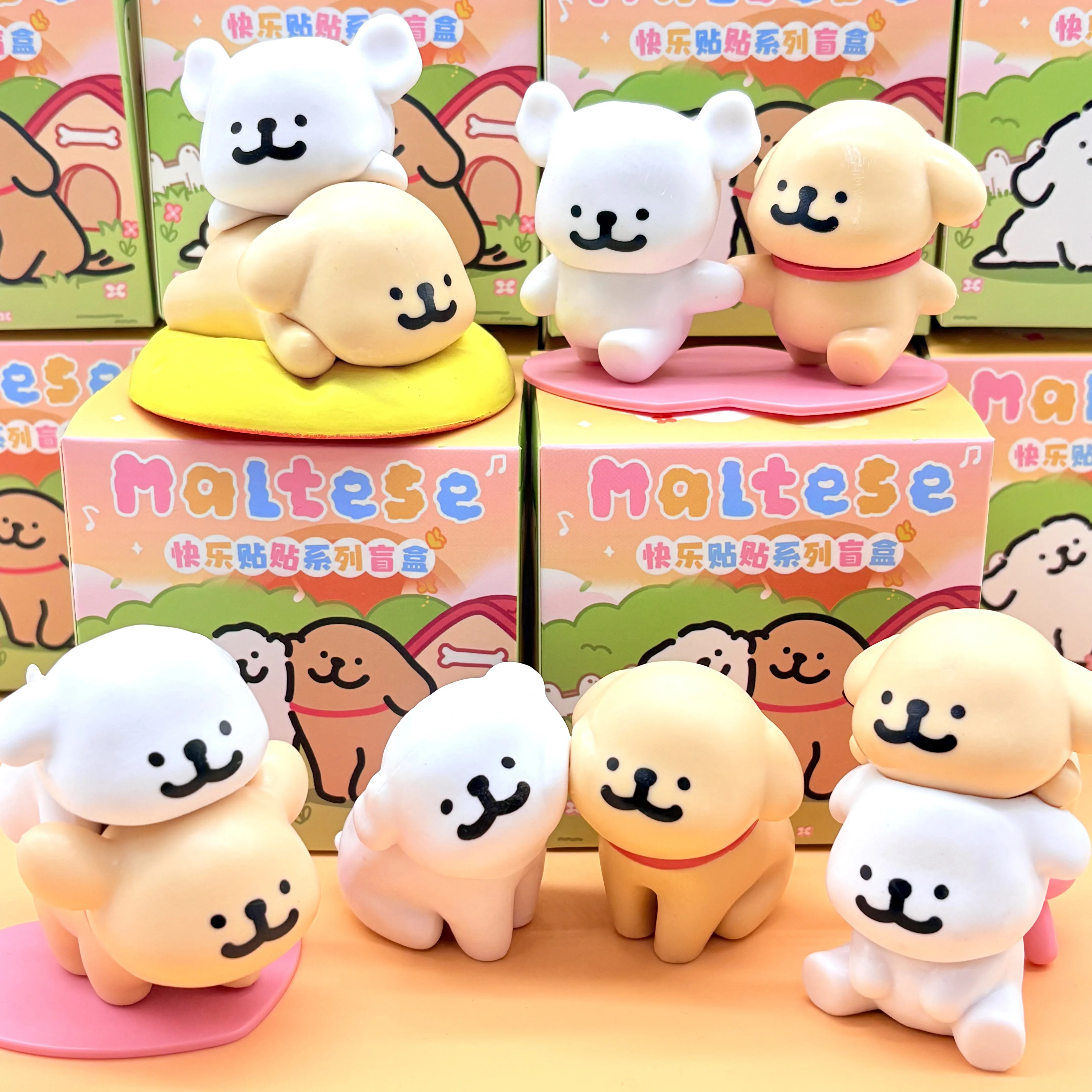Neue Malteser Glücklich Kuscheln Serie Heißer Verkauf Trend Spielen Blind Boxen Nette Puppe Modell Desktop Dekorationen Ornamente Spielzeug Geschenk – Detail 3