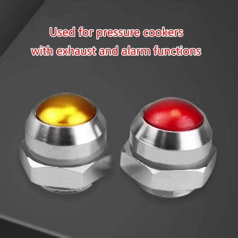 2023 New 2 Pcs Pressure Cooker  Aluminum Little Red Safety  Cap Air Stopper Relief Valves Vent Alarm Kitchen Fitting