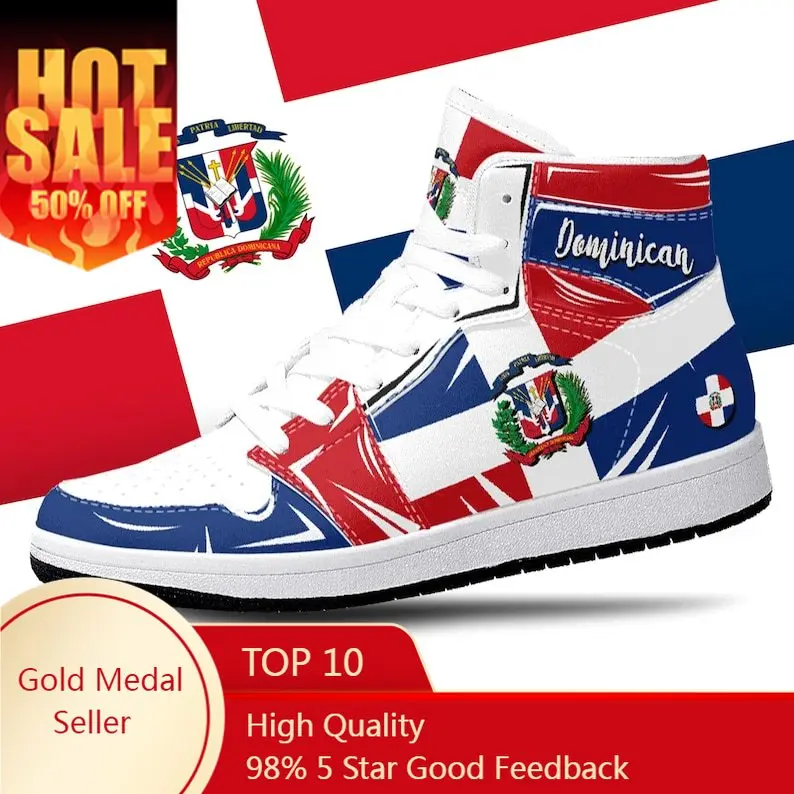 Dominican Republic High Tops, National Flag, Dominican Republic, Santo Domingo, Dominican Republic Flag Premium High Tops