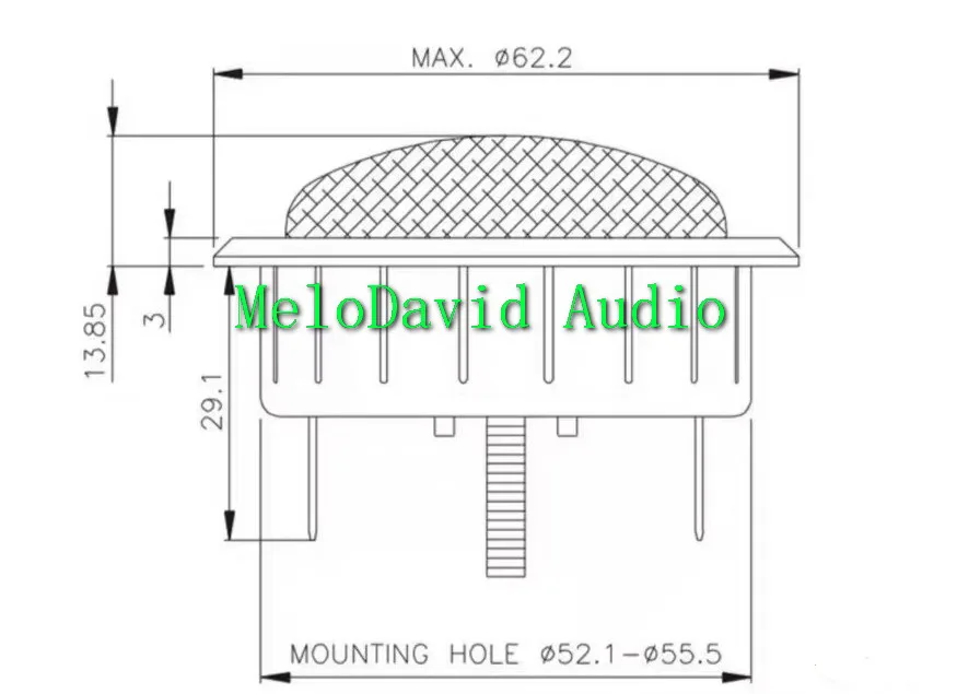 Melodavid Audio 2 Stück DYn28A 28mm Seidenkalotten-Auto-Hochtöner Neodym Hochwertiges Automobil-Soundsystem-Upgrade – Detail 3