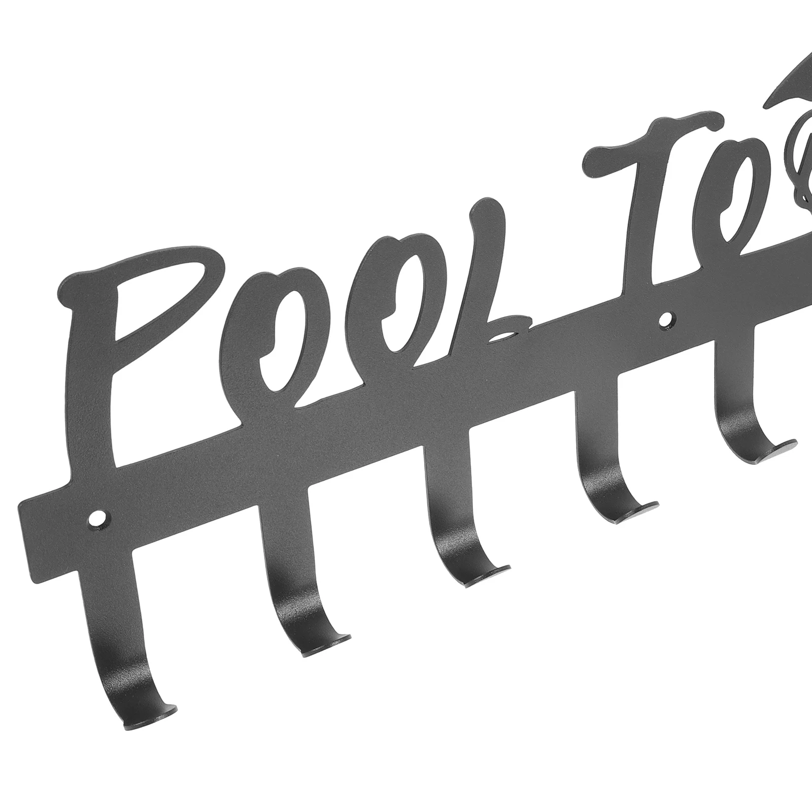 

DRESSOOS Row Hook Wall Mounted Coat Rack Clothes Hanger Towel Hook for Bathroom Kitchen Black