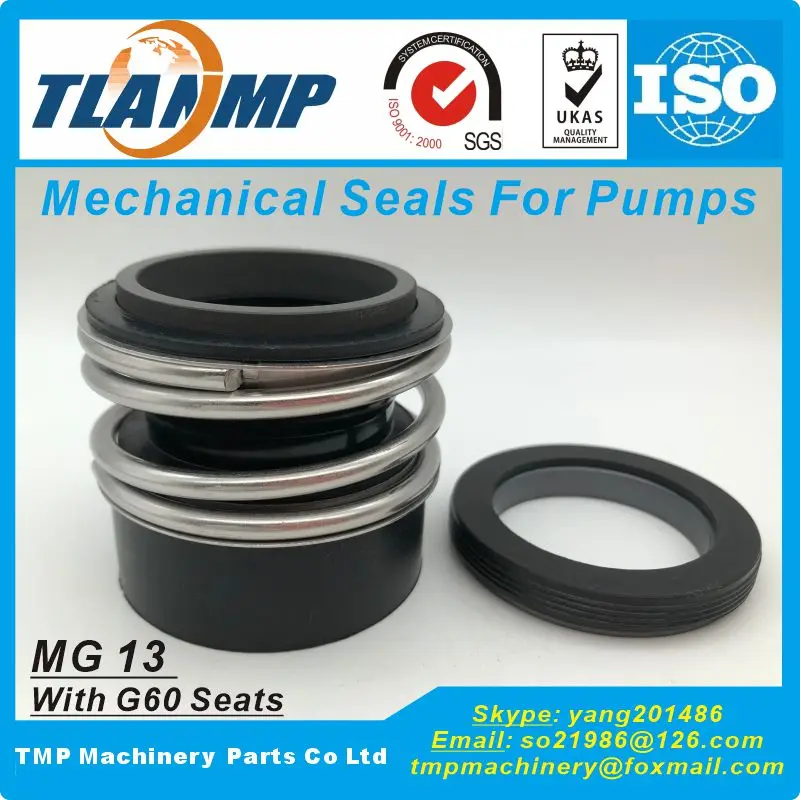 MG13-38 , MG13/38-G60 TLANMP Mechanical Seals for Shaft size 38mm Water Pumps with G60 stationary seats