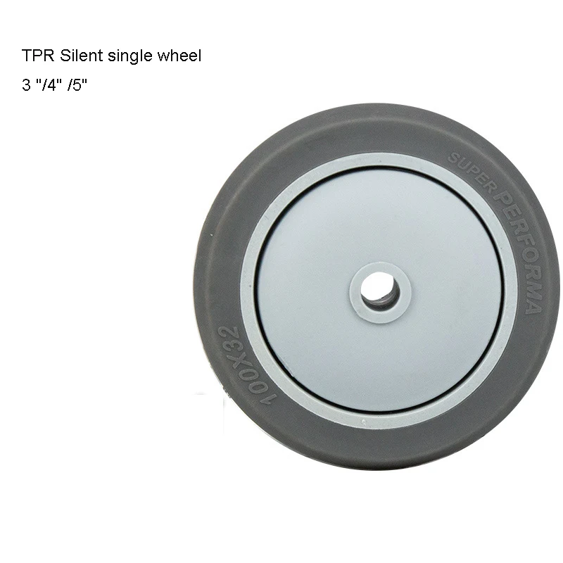 3/4/5 Inch Replacement Caster TPR Wheels  Universal Wheel Trolley Casters For Trolley, Shelf Wheels колеса для тележки